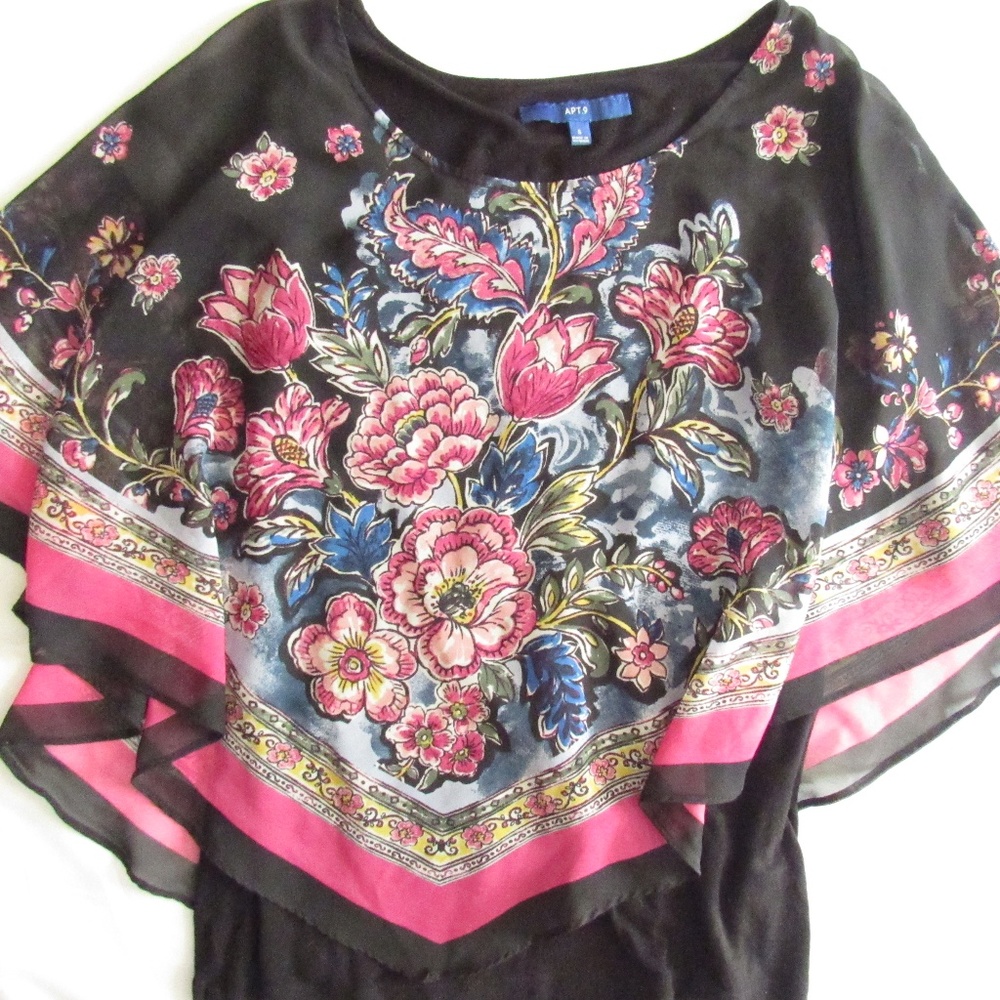 Apt 9 Chiffon Poncho w/ Tank